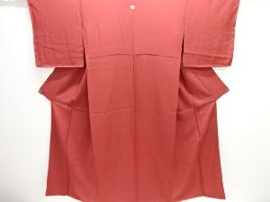 幾何学模様織り出し一つ紋色無地着物